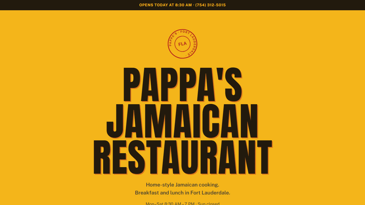 Pappa's Jamaican Restaurant website